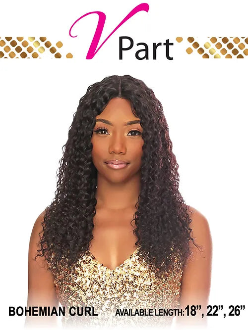 Indu Gold Wig V Part Bohemian Curl 18