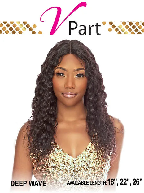 Indu Gold Wig V-Part Deep Wave18"