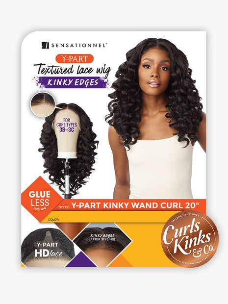 Sensationnel Kinky Edge 13X6 Lace Wig Kinky Wand Curl 20"