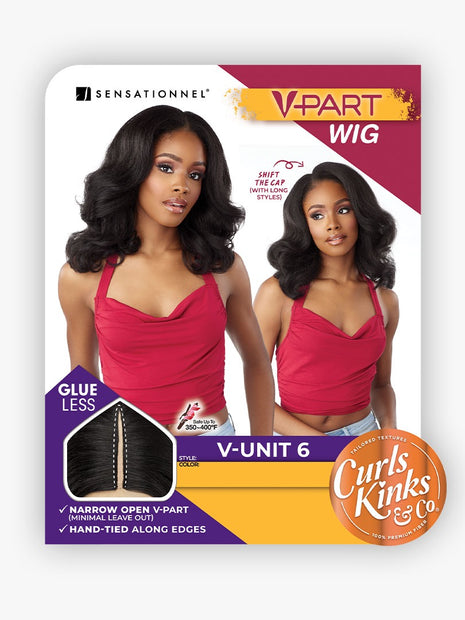 Sensationnel Curls Kinks V-Part  Wig V-Unit 6