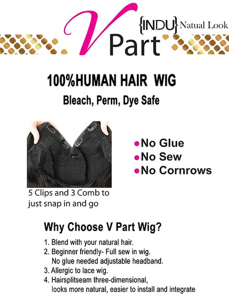 Indu Gold Wig V-Part Bohemian Curl 18"